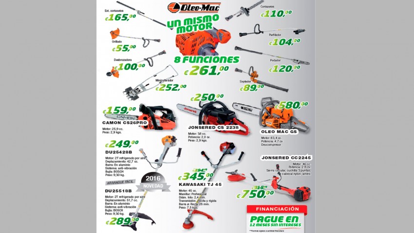 oferta primavera oleo mac. financiado en 12 meses